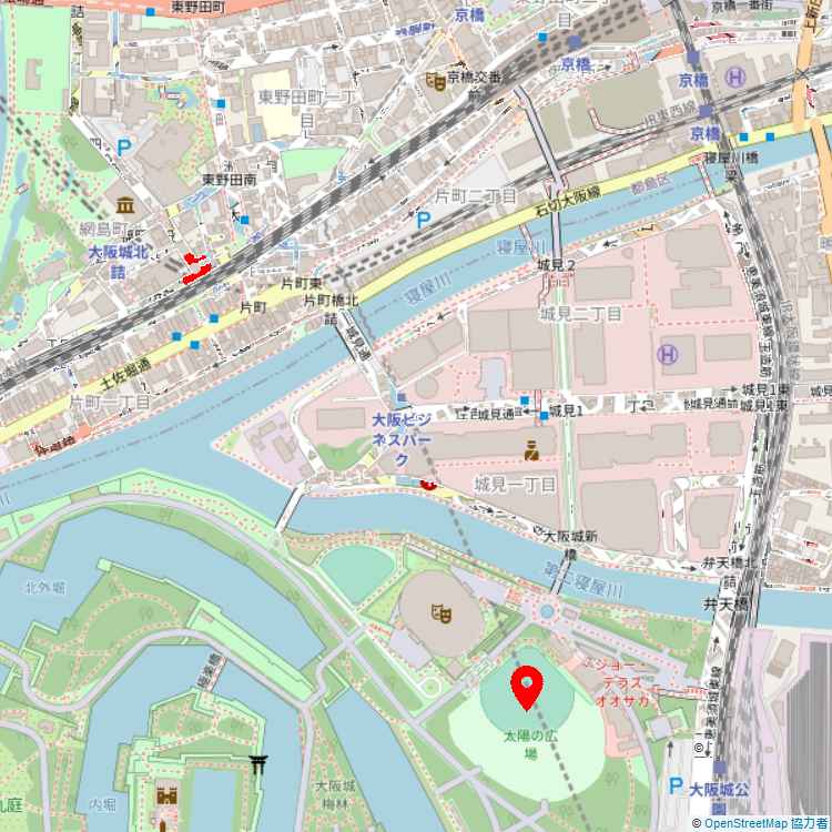 大阪会場地図画像 (大阪城公園太陽の広場)